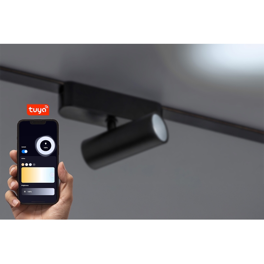 Rabalux - LED Stmievateľné bodové svietidlo do 1-fázového lištového systému LED/5W/24V 2700-5500K Wi-Fi Tuya čierna