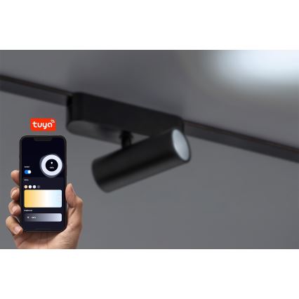 Rabalux - LED Stmievateľné bodové svietidlo do 1-fázového lištového systému LED/9W/24V 2700-5500K Wi-Fi Tuya čierna