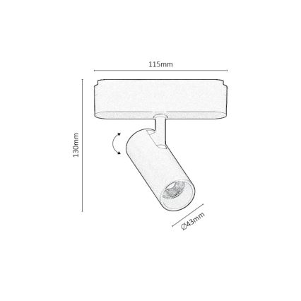 Rabalux - LED Stmievateľné bodové svietidlo do 1-fázového lištového systému LED/9W/24V 2700-5500K Wi-Fi Tuya čierna