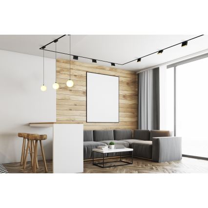 Rabalux - LED Stmievateľný luster na lanku do 1-fázového lištového systému LED/5W/24V 2700-5500K Wi-Fi Tuya čierna