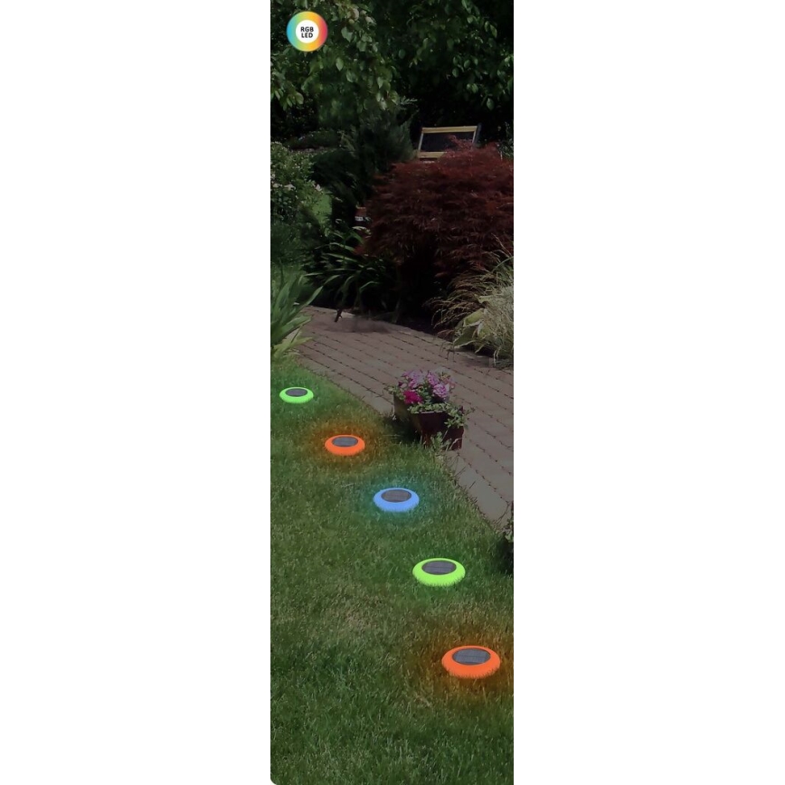 Rabalux - LED RGB Solárne svietidlo LED/0,6W/3,7V IP65