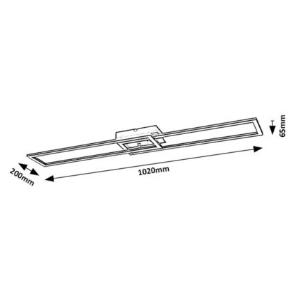 Rabalux - LED Stmievateľné stropné svietidlo LED/38W/230V 3000-6500K Wi-Fi Tuya + diaľkové ovládanie