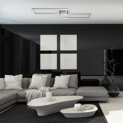 Rabalux - LED Stmievateľné stropné svietidlo LED/40W/230V 2700-6500K Wi-Fi Tuya matný chróm + diaľkové ovládanie 25x110 cm