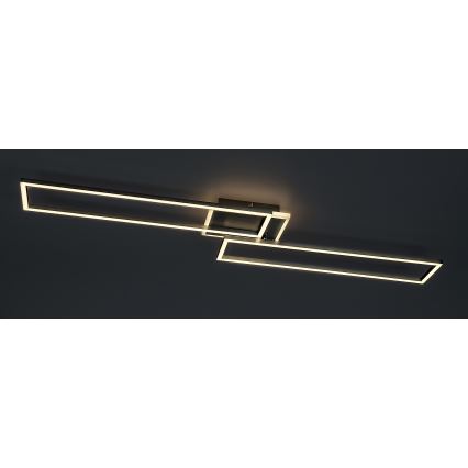 Rabalux - LED Stmievateľné stropné svietidlo LED/40W/230V 2700-6500K Wi-Fi Tuya matný chróm + diaľkové ovládanie 25x110 cm