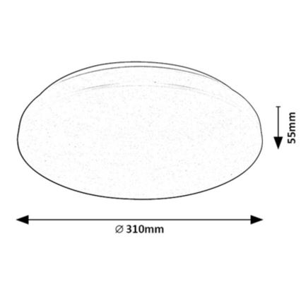 Rabalux - LED RGB Stmievateľné stropné svietidlo LED/24W/230V Wi-Fi Tuya 3000-6500K 31 cm