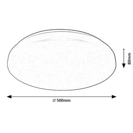 Rabalux - LED RGB Stmievateľné stropné svietidlo LED/48W/230V Wi-Fi Tuya 3000-6500K 50 cm