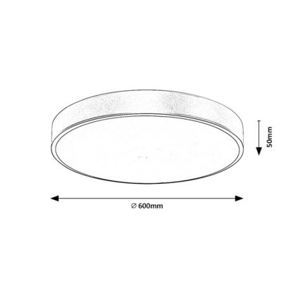 Rabalux - LED Stmievateľné stropné svietidlo LED/60W/230V 3000-6000K + diaľkové ovládanie