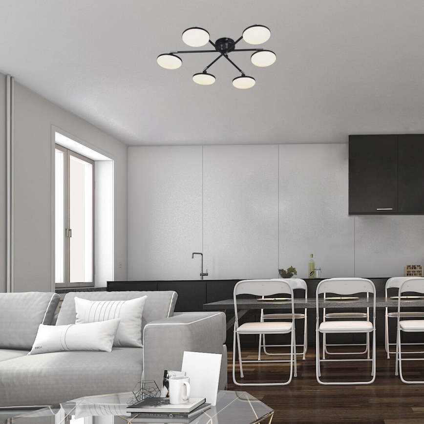 Rabalux - LED Prisadený luster 6xLED/4W/230V 3000K čierna