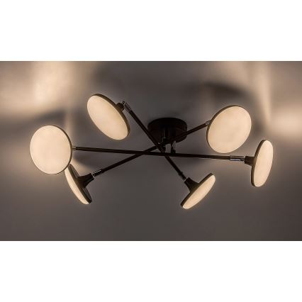 Rabalux - LED Prisadený luster 6xLED/4W/230V 3000K čierna