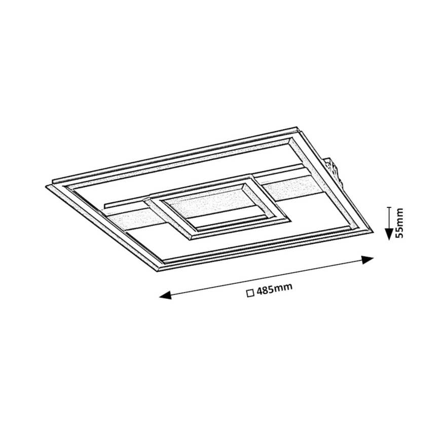 Rabalux - LED Stropné svietidlo LED/48W/230V 3000K čierna