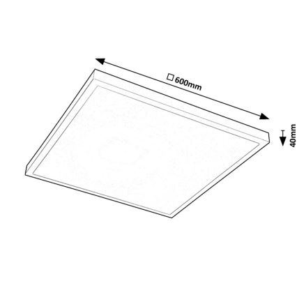 Rabalux - LED Prisadený panel LED/40W/230V 4000K 60x60 cm