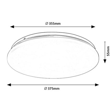 Rabalux - LED Stropné svietidlo LED/24W/230V 4000K 37 cm