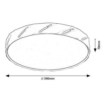 Rabalux - LED Stropné svietidlo LED/25W/230V 3000K biela pr. 39 cm