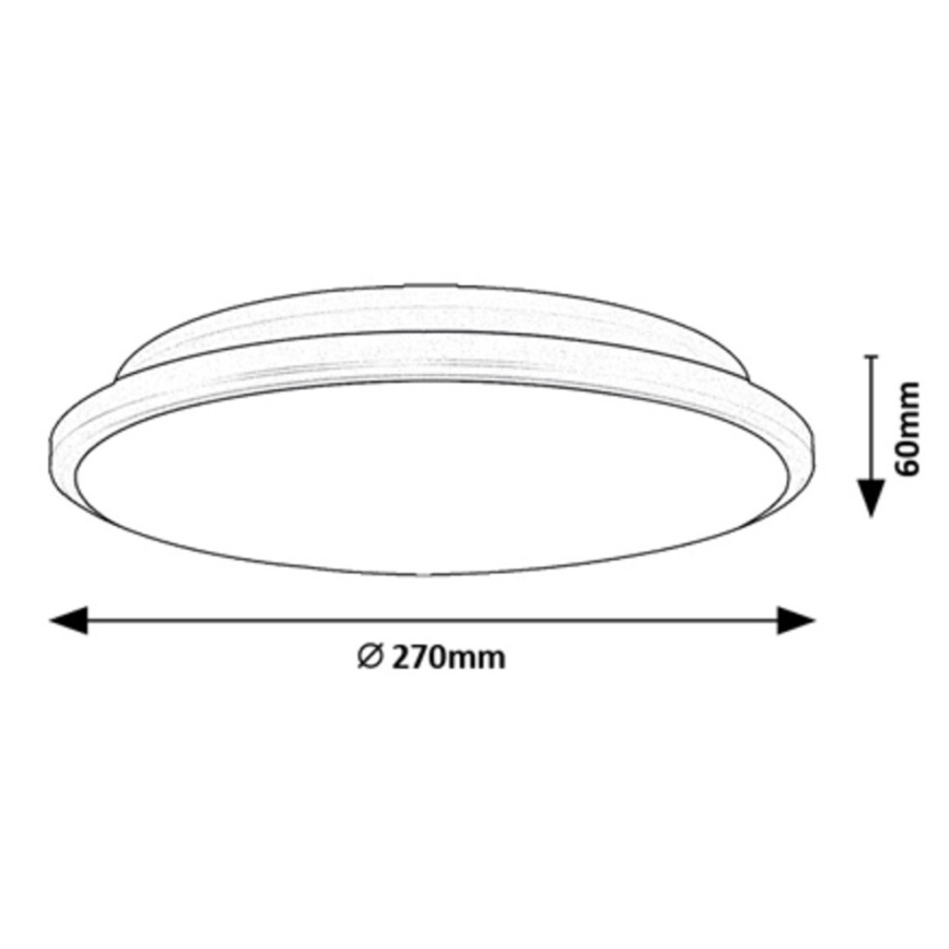 Rabalux - LED Stropné svietidlo LED/18W/230V 3000K čierna 27 cm