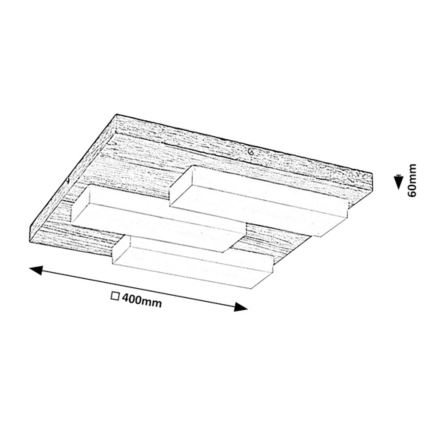 Rabalux - LED Stropné svietidlo LED/30W/230V 3000K dub