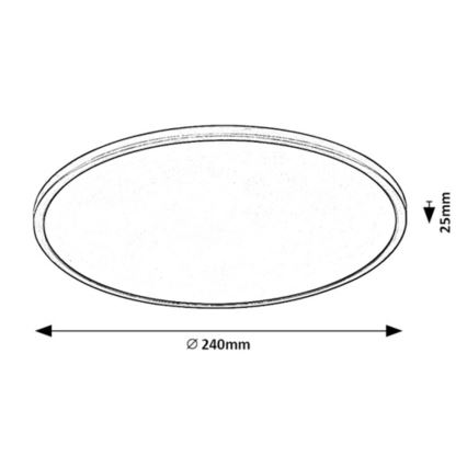 Rabalux - LED Stmievateľné stropné svietidlo LED/15W/230V 3000K 24 cm