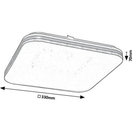 Rabalux - LED Stropné svietidlo LED/18W/230V 3000K 33x33 cm