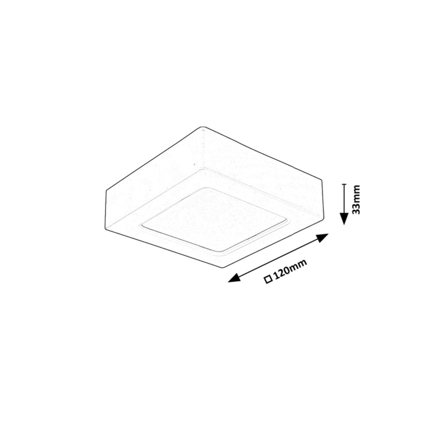Rabalux - LED Stropné svietidlo LED/7W/230V 4000K 12x12 cm čierna