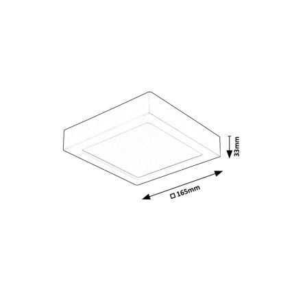 Rabalux - LED Stropné svietidlo LED/15W/230V 4000K 16x16 cm čierna