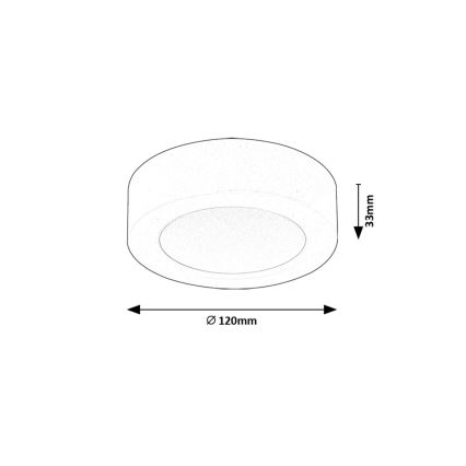 Rabalux - LED Stropné svietidlo LED/7W/230V 3000K pr. 12 cm biela