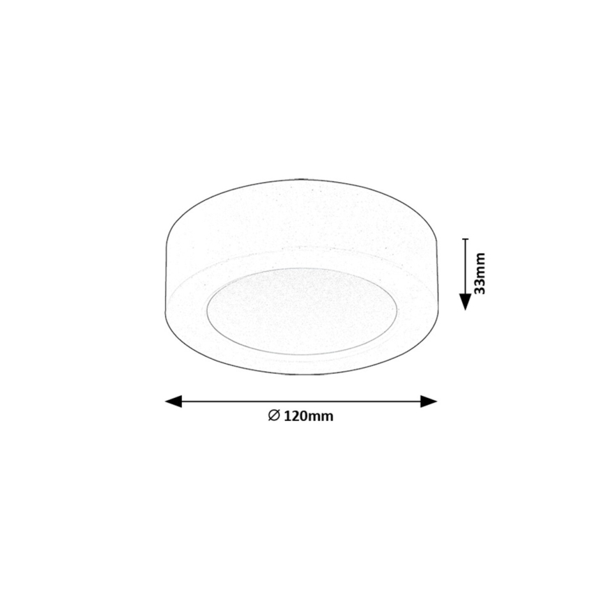 Rabalux - LED Stropné svietidlo LED/7W/230V 3000K pr. 12 cm čierna