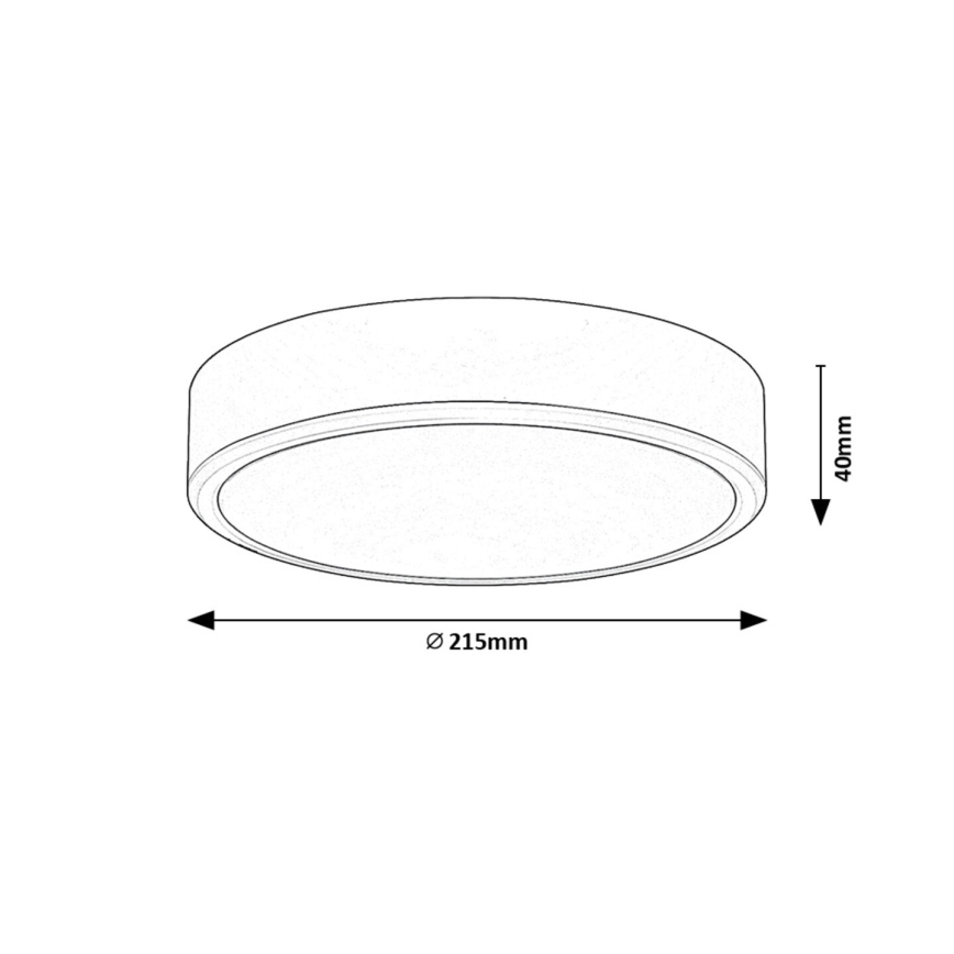 Rabalux - LED Stropné svietidlo LED/22W/230V 3000/4000/6000K pr. 21 cm čierna