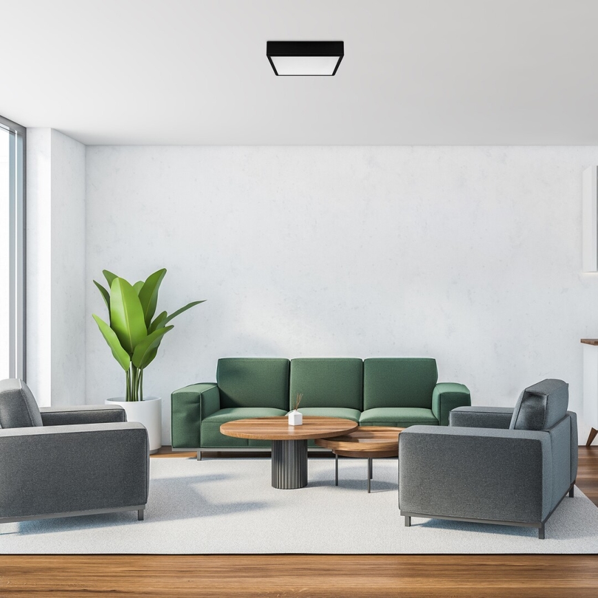 Rabalux - LED Stropné svietidlo LED/22W/230V 3000/4000/6000K 21x21 cm čierna