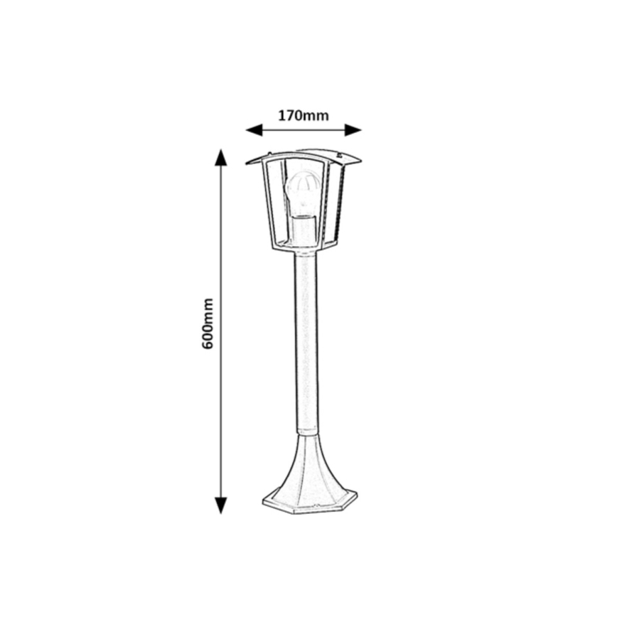 Rabalux - Vonkajšia lampa 1xE27/15W/230V IP44