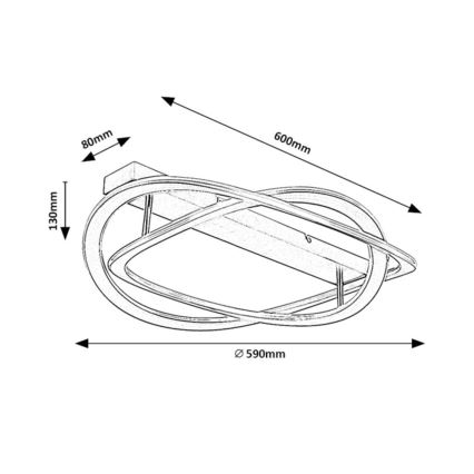 Rabalux - LED Stropné svietidlo LED/72W/230V 3000K pr. 59 cm