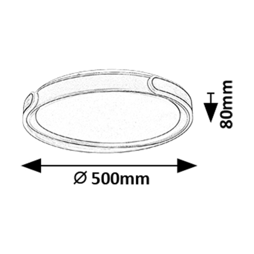Rabalux - LED Stmievateľné stropné svietidlo LED/48W/230V 3000-6500K + diaľkové ovládanie