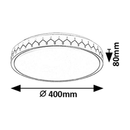 Rabalux - LED Stmievateľné stropné svietidlo LED/24W/230V 3000-6500K + diaľkové ovládanie