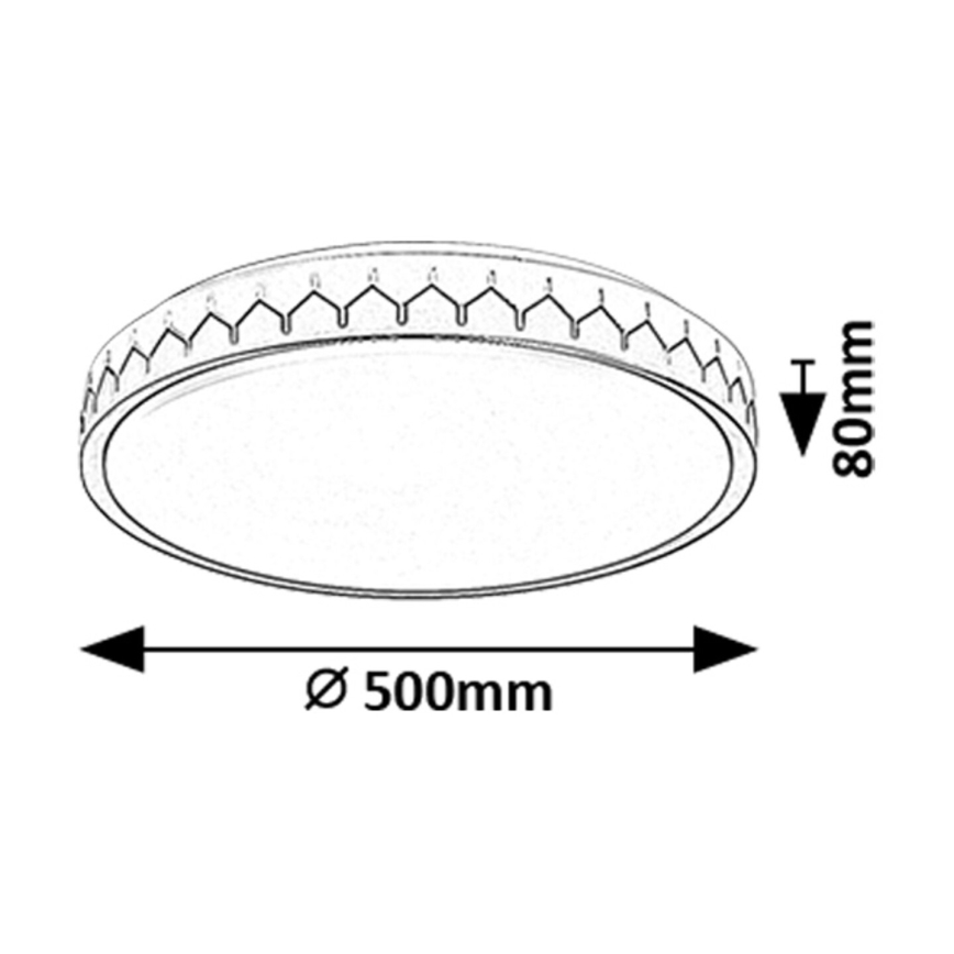 Rabalux - LED Stmievateľné stropné svietidlo LED/48W/230V 3000-6500K + diaľkové ovládanie