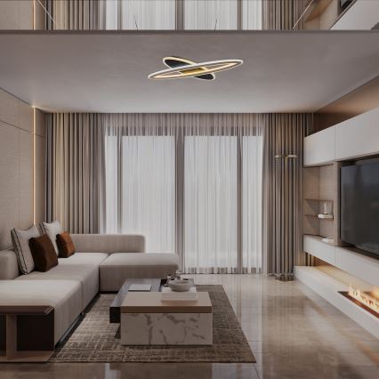 Rabalux - LED Stmievateľné stropné svietidlo LED/70W/230V 3000/4000/6000K čierna + diaľkové ovládanie
