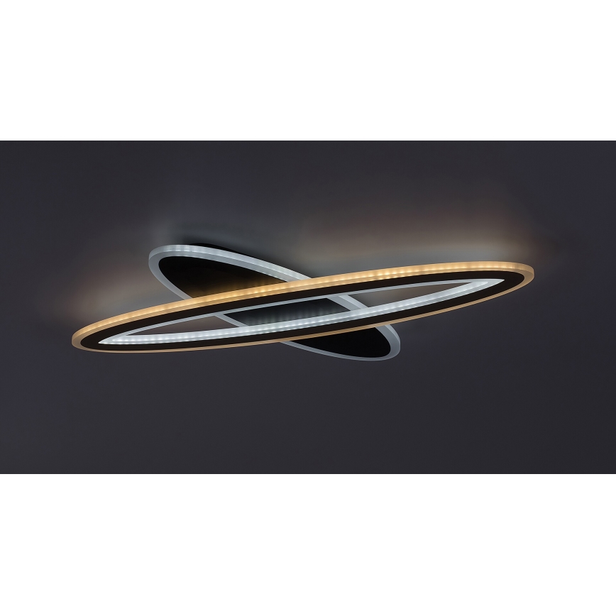 Rabalux - LED Stmievateľné stropné svietidlo LED/70W/230V 3000/4000/6000K čierna + diaľkové ovládanie