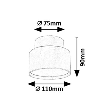 Rabalux - LED Stropné svietidlo LED/16W/230V 3000K čierna