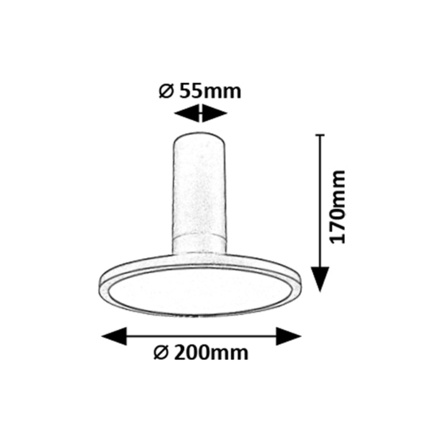 Rabalux - LED Stropné svietidlo LED/20W/230V 3000K čierna