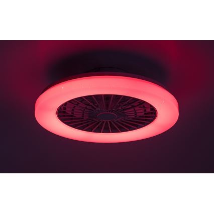 Rabalux - LED RGB Stmievateľné stropné svietidlo s ventilátorom LED/48W/230V 3000-6500K + diaľkové ovládanie