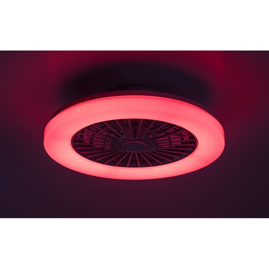 Rabalux - LED RGB Stmievateľné stropné svietidlo s ventilátorom LED/48W/230V 3000-6500K + diaľkové ovládanie