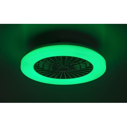 Rabalux - LED RGB Stmievateľné stropné svietidlo s ventilátorom LED/48W/230V 3000-6500K + diaľkové ovládanie