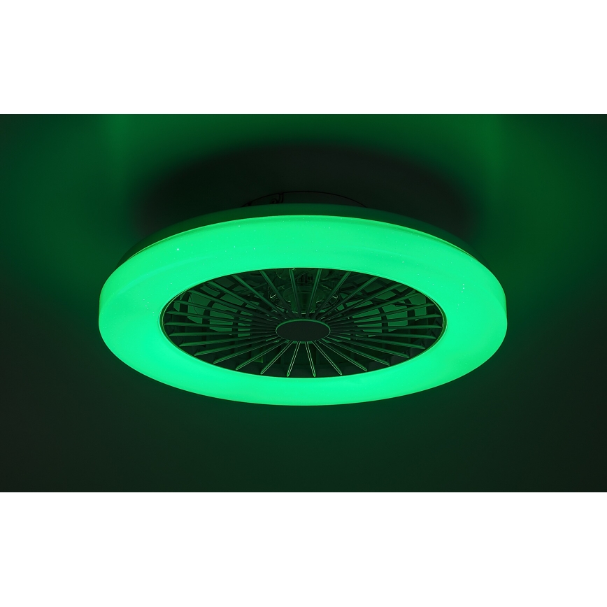 Rabalux - LED RGB Stmievateľné stropné svietidlo s ventilátorom LED/48W/230V 3000-6500K + diaľkové ovládanie