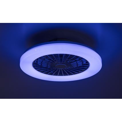 Rabalux - LED RGB Stmievateľné stropné svietidlo s ventilátorom LED/48W/230V 3000-6500K + diaľkové ovládanie