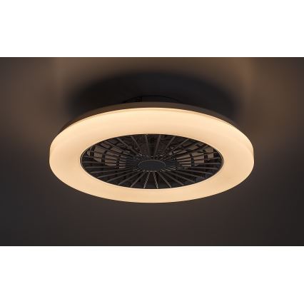 Rabalux - LED RGB Stmievaťelné stropné svietidlo s ventilátorom LED/48W/230V 3000-6500K + diaľkové ovládanie
