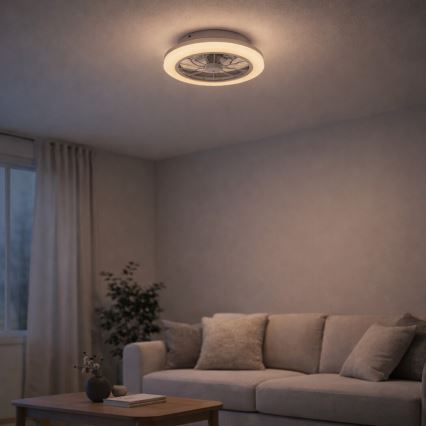 Rabalux - LED stmievateľné stropné svietidlo s ventilátorom LED/24W/230V 3000-6500K + diaľkové ovládanie