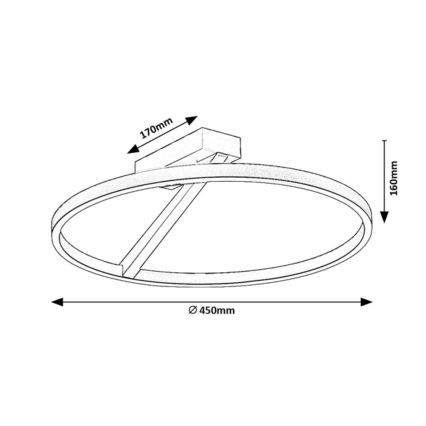 Rabalux - LED stropné svietidlo LED/24W/230V 3000K pr. 45 cm