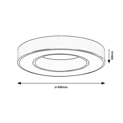 Rabalux - LED stropné svietidlo LED/24W/230V 3000/4000/6500K pr. 40 cm čierne