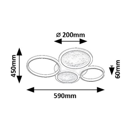 Rabalux - LED Stmievateľné stropné svietidlo LED/40W/230V 3000-6500K + diaľkové ovládanie