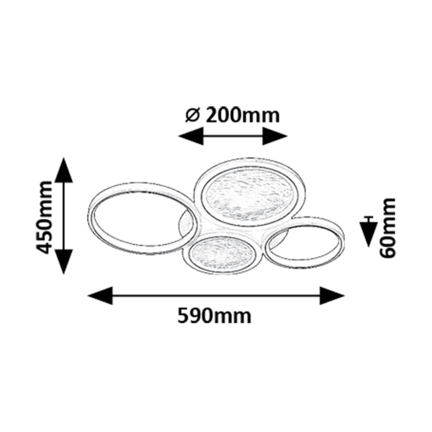 Rabalux - LED Stmievateľné stropné svietidlo LED/40W/230V 3000-6500K + diaľkové ovládanie