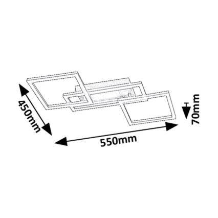 Rabalux - LED Stmievateľné stropné svietidlo LED/40W/230V 3000-6500K + diaľkové ovládanie