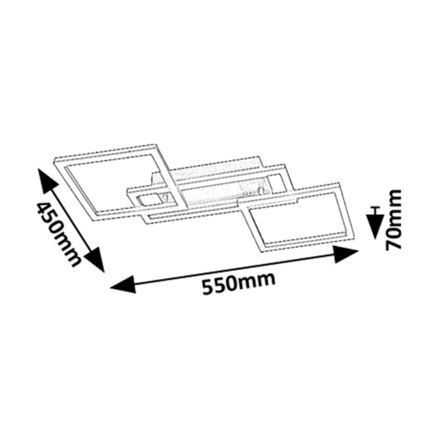 Rabalux - LED Stmievateľné stropné svietidlo LED/40W/230V 3000-6500K + diaľkové ovládanie