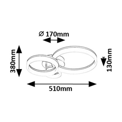 Rabalux - LED Stropné svietidlo LED/24W/230V 3000/4000/6500K zlatá